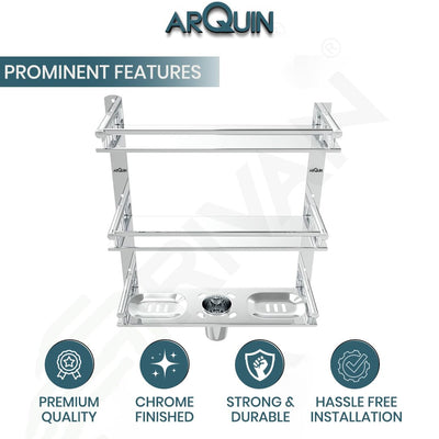 6 in 1 Bathroom Shelf Stainless Steel