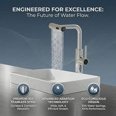 Waterfall Pull Down Kitchen Sink Faucet | (Magical Pullout Multiflow Faucet Black)