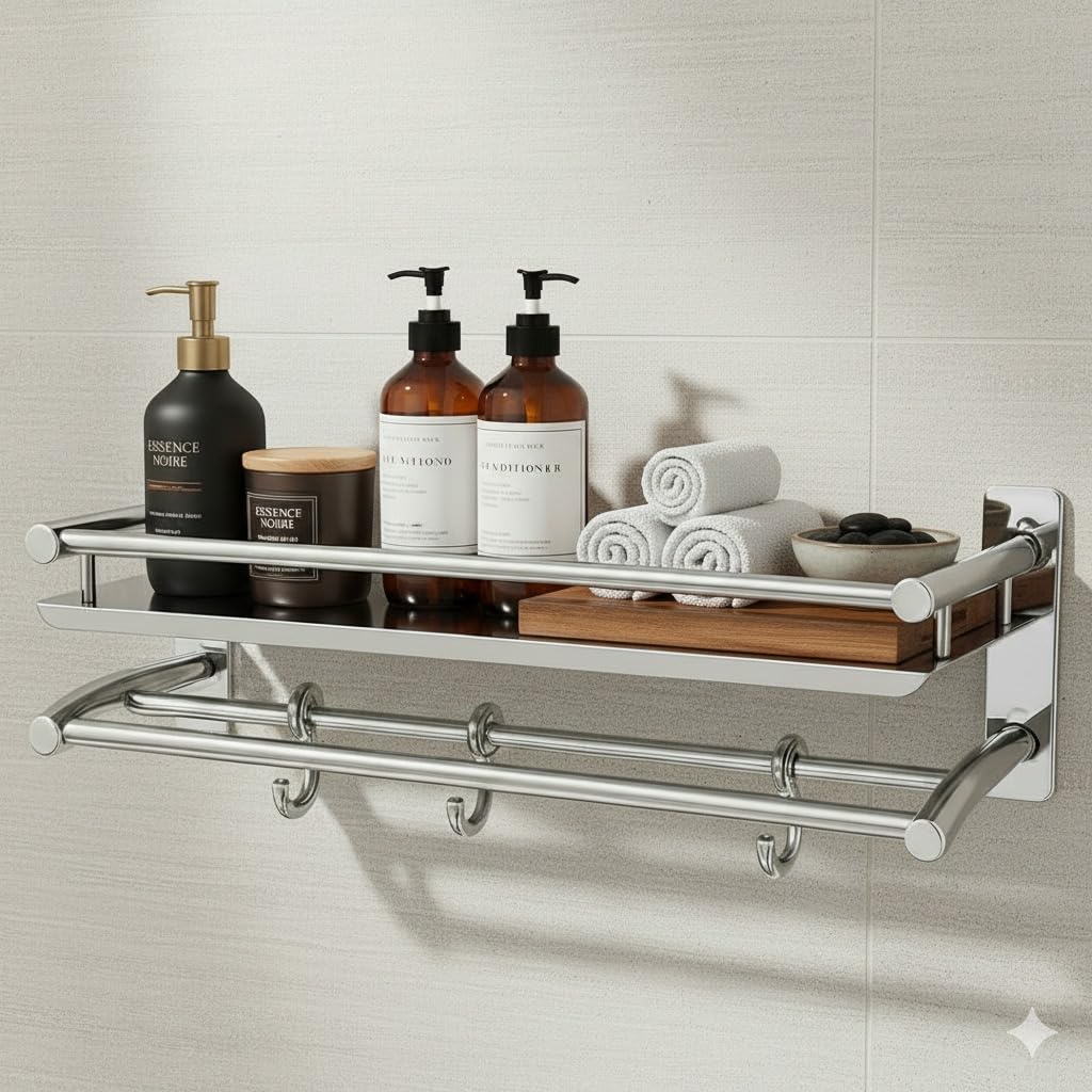 Multipurpose Double Layer 2-Tier Shelf Stainless Steel