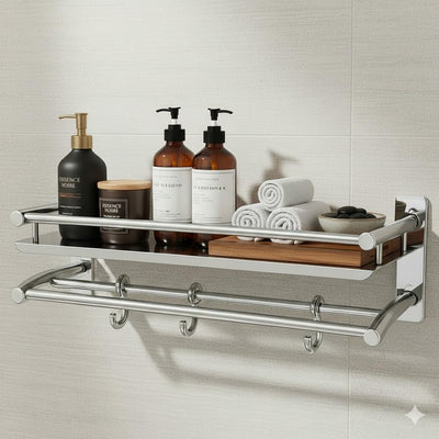 Multipurpose Double Layer 2-Tier Shelf Stainless Steel