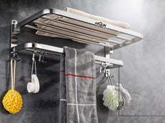 ARQUIN Bathroom Foldable Shelves (Chrome Finish-24 Inch) | 304 Stainless Steel