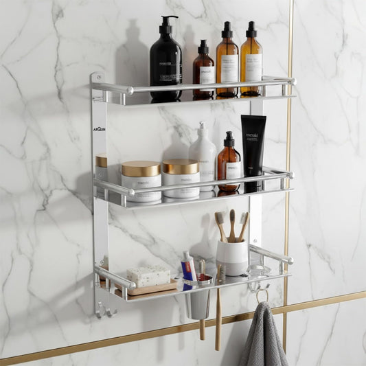ARQUIN 6 in 1 Bathroom Shelves | Stainless Steel Shelf