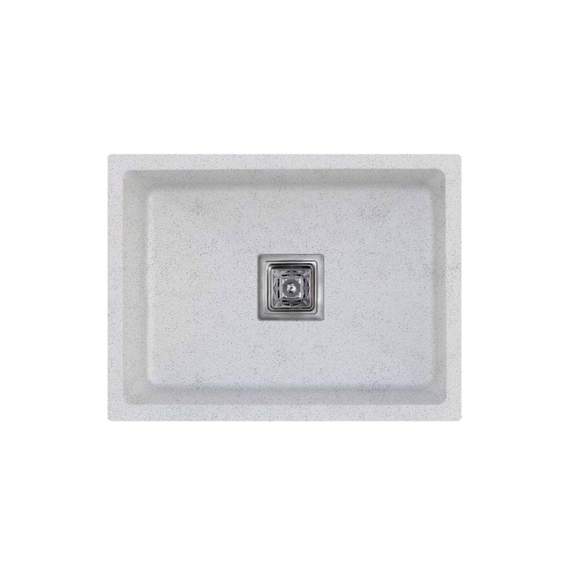 24x18x9 Inch White Quartz Single Bowl Kitchen Sink