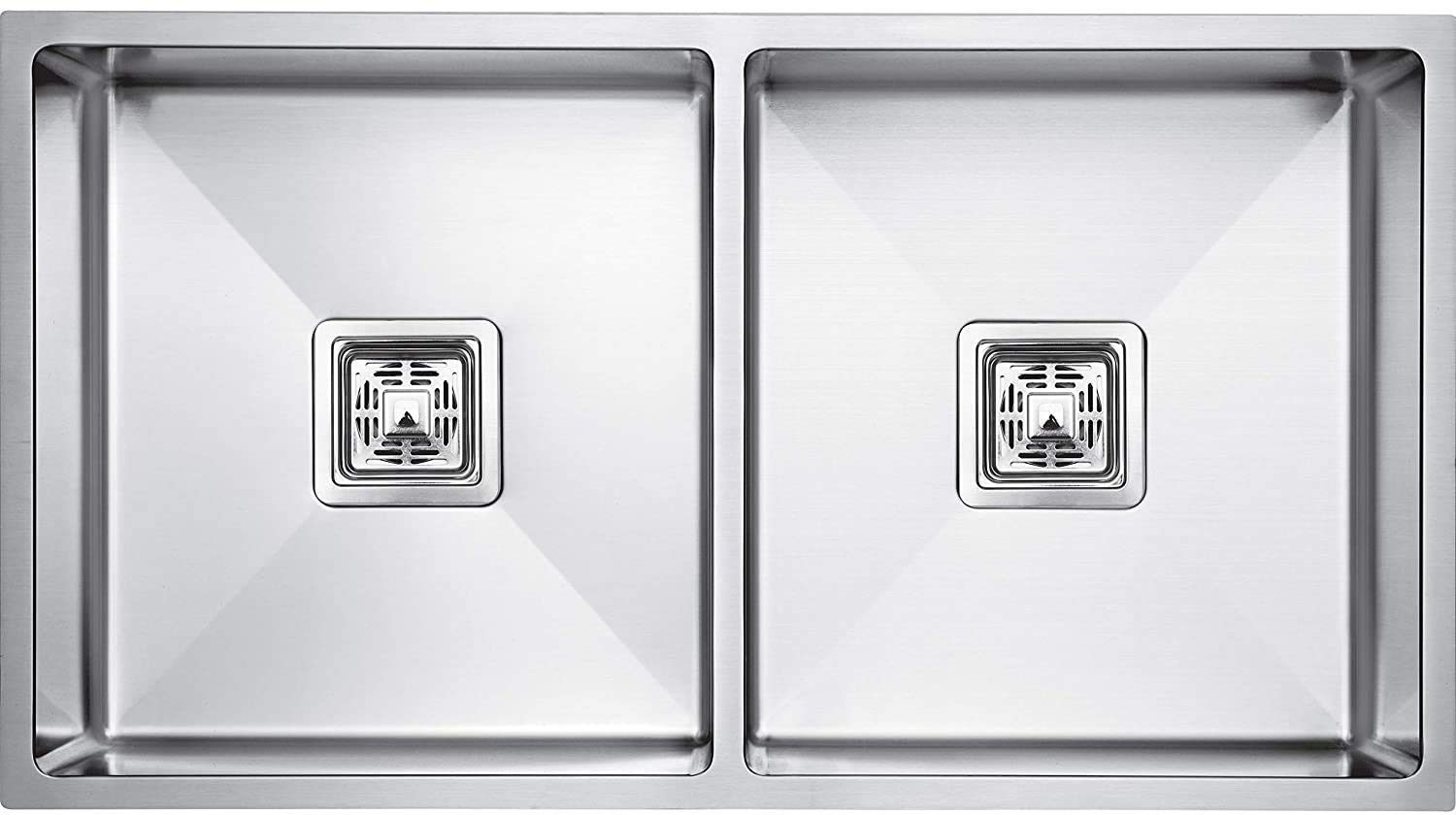 45x20x10 Inch 304 Grade Handmade Double Bowl Kitchen Sink Stainless Steel