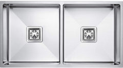 304 Grade Handmade Double Bowl Kitchen Sink (45 x 20 x 10 Inches)