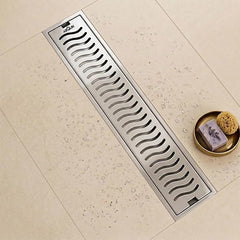 Shower Drain Channel SS 304 Grade with Cockroach Trap (12x4 Inch)