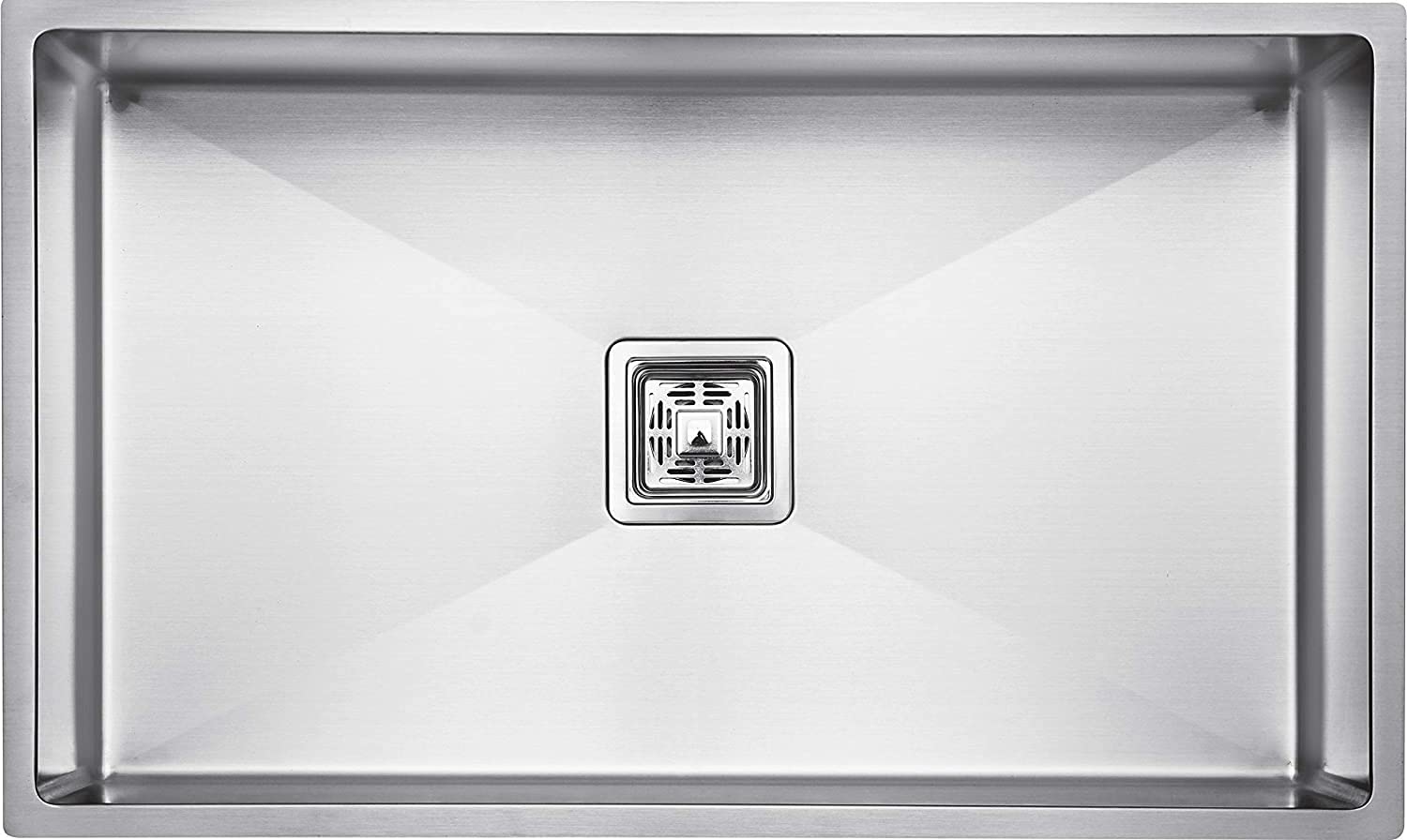 32x18x10 Inch 304 Grade Handmade Single Bowl Kitchen Sink Stainless Steel