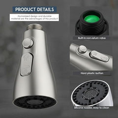 Black Stainless Steel Pull Down Kitchen Faucet with Rotating Knob