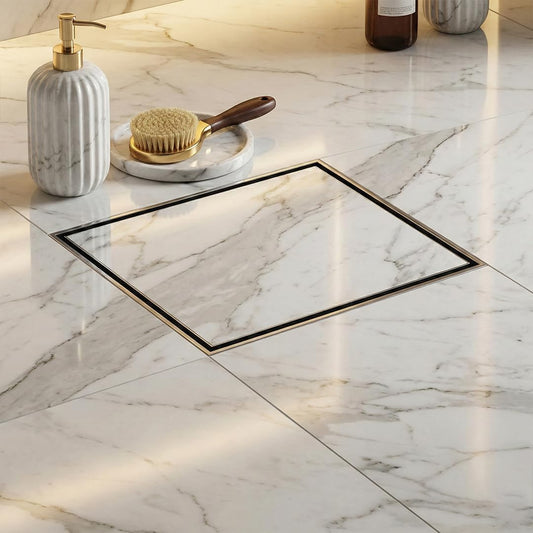 Tile Insert Floor Drainer 304 SS Grade With Cockroach Trap (5x5 Inch)