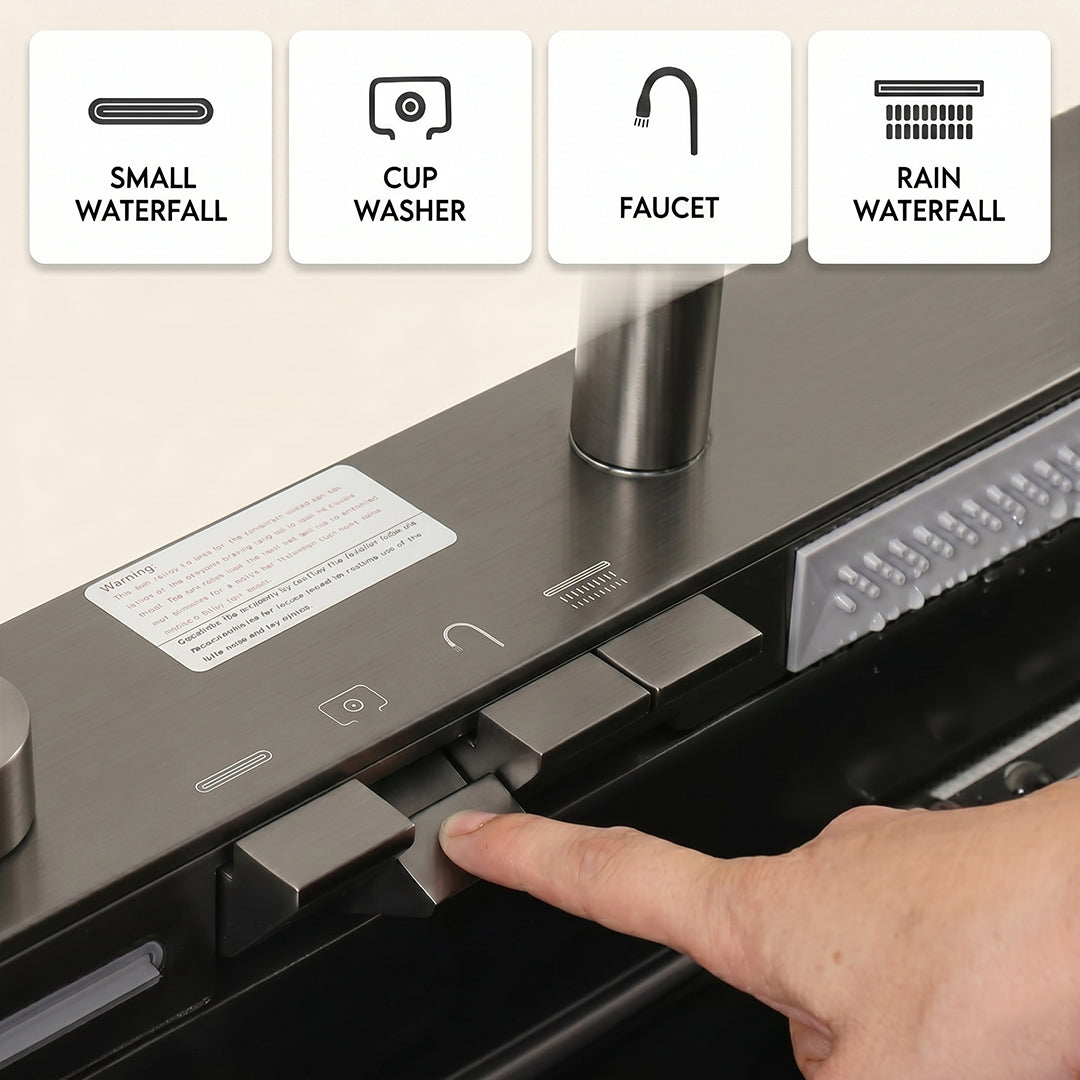 Piano Smart Kitchen Sink (30x18x9 Inch)