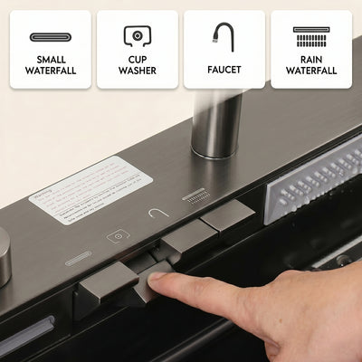 Piano Smart Kitchen Sink (30x18x9 Inch)