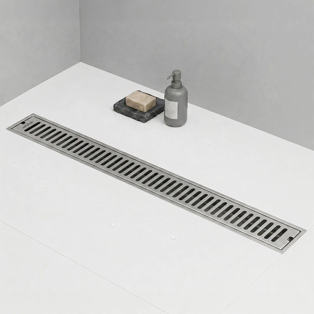 Shower Drain Channel SS 304 Grade with Cockroach Trap (30x4 Inch)