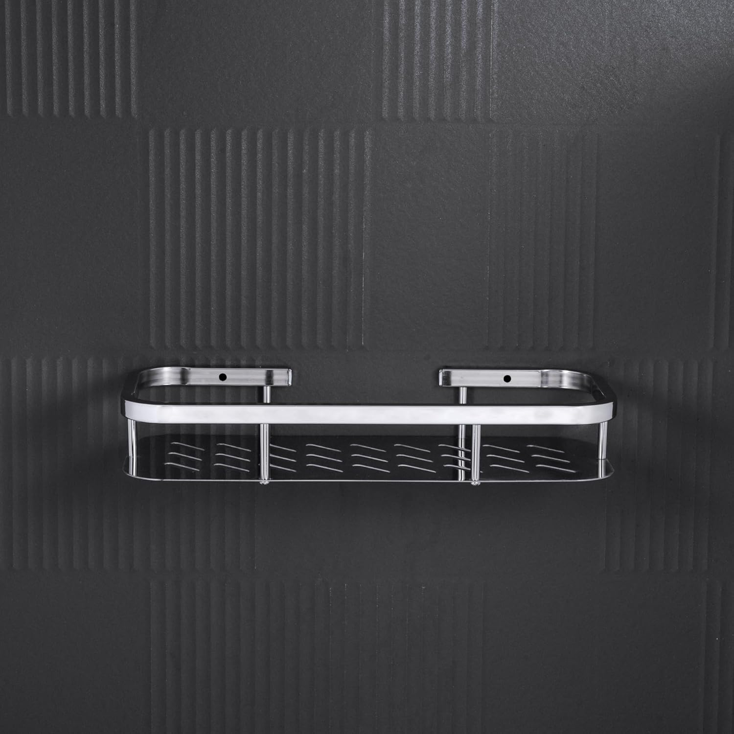 Bathroom Shelf for Wall (5x12 Inch) Stainless Steel Single Matrix