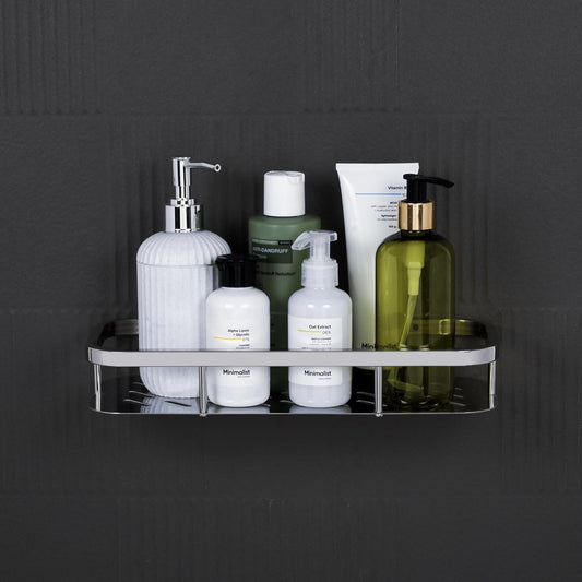 ARQUIN  Single Layer Shelf 304 Grade Stainless Steel Bathroom Shelf for Wall/Storage Shelves for Kitchen/Wall Mounted Bathroom Organizer