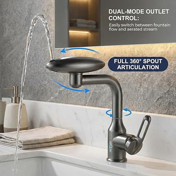Waterfall Pull Down Kitchen Sink Faucet |Water Saving Aerated Flow | Sink Faucets (4 Mode Faucet)