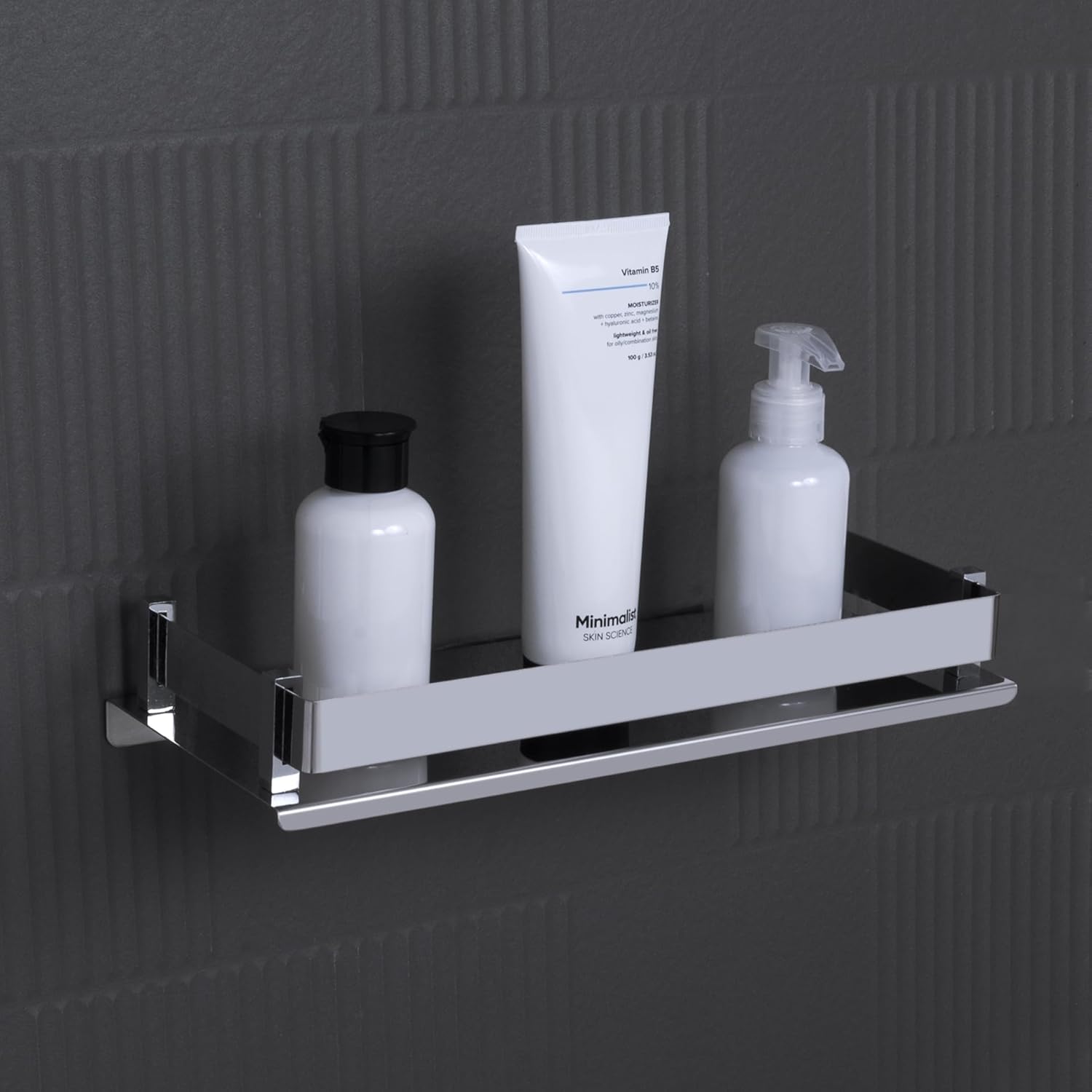 Bathroom Shelf And Racks Wall Mounted Shelves (5x18 Inch) Stainless Steel