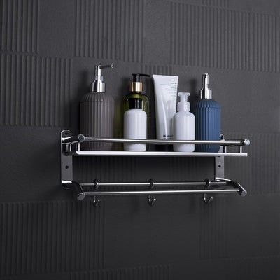 Multipurpose Double Layer 2-Tier Shelf Stainless Steel