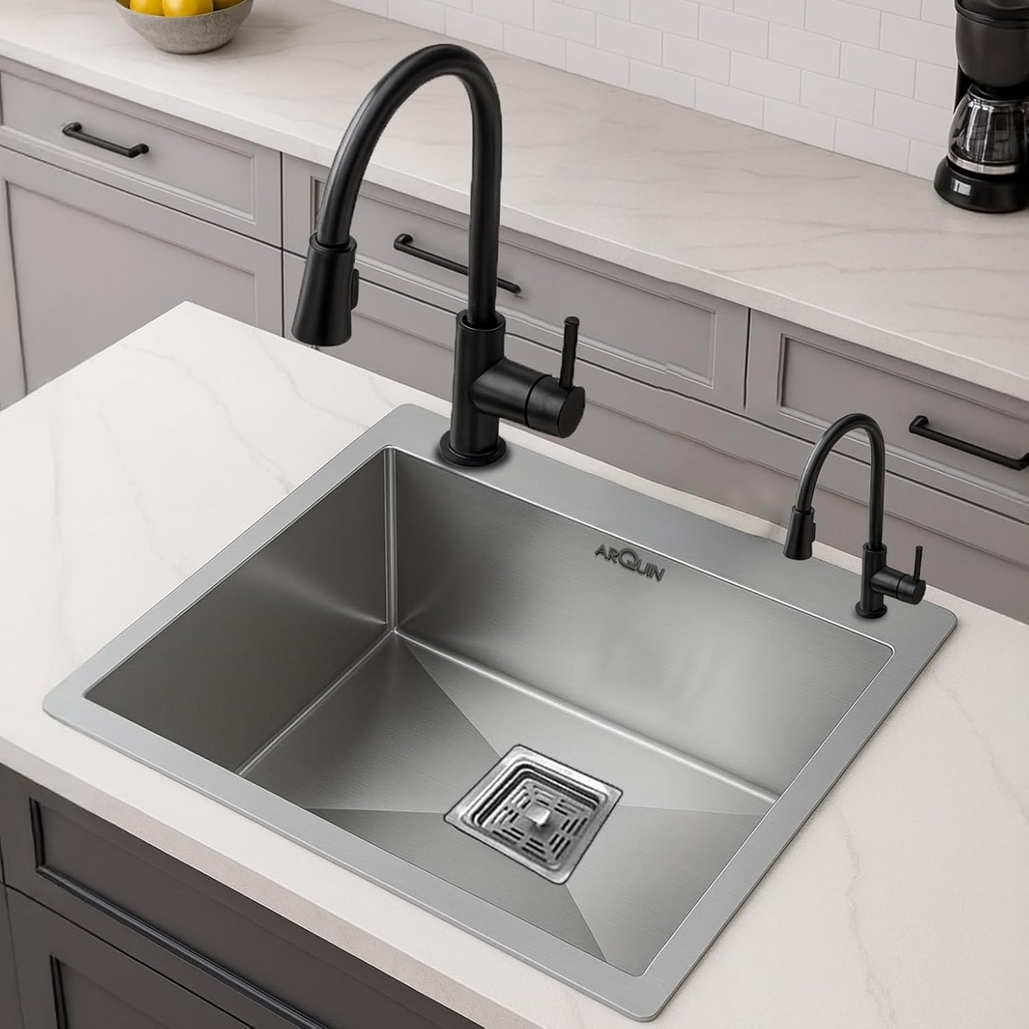 24x18x10 Inch Heavy Grade Handmade Single Bowl With Tap Hole Kitchen Sink