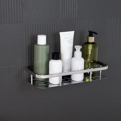 Bathroom Shelf for Wall (5x12 Inch) Stainless Steel Single Matrix