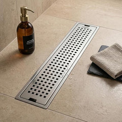 Shower Drain Channel SS 304 Grade with Cockroach Trap (30x4 Inch)