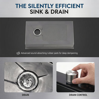 Piano Smart Kitchen Sink (30x18x9 Inch)