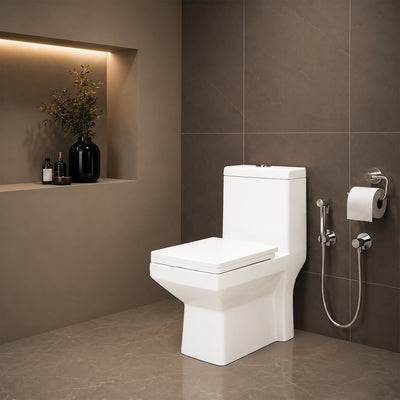 One Piece Ceramic Toilet Commode (CRYSTAL)