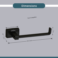 Arquin Stainless Steel Black Matt Toilet Paper Holder for Bathroom (17X5.2X4.3 CM)