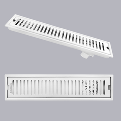 Sliver-Matt Shower Water Drain Channel with Cockroach Trap (24X4 Inches)