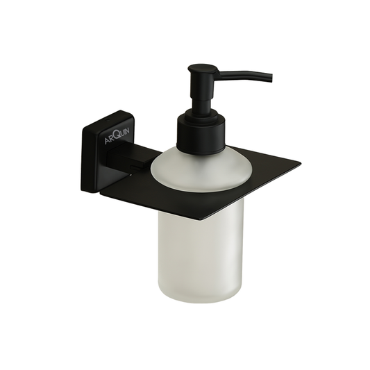 Arquin Stainless Steel Black Matt Liquid Soap Dispenser for Bathroom (12X12.3X15.5 CM)