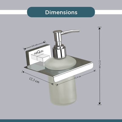 Stainless Steel Chrome Liquid Soap Dispenser for Bathroom (12X12.3X15.5 CM)
