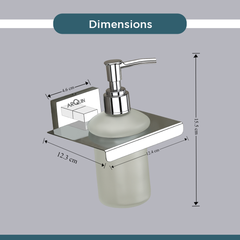 Arquin Stainless Steel Chrome Liquid Soap Dispenser for Bathroom (12X12.3X15.5 CM)