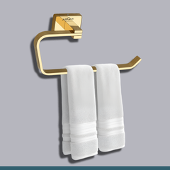 Arquin Stainless Steel Gold Napkin Ring/Holder for Bathroom (21.5X5.2X9.8 CM)