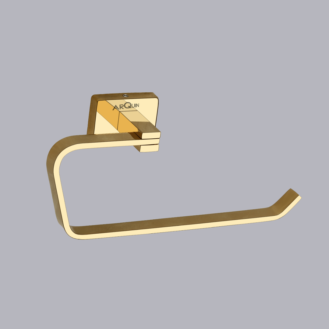 Arquin Stainless Steel Gold Napkin Ring/Holder for Bathroom (21.5X5.2X9.8 CM)