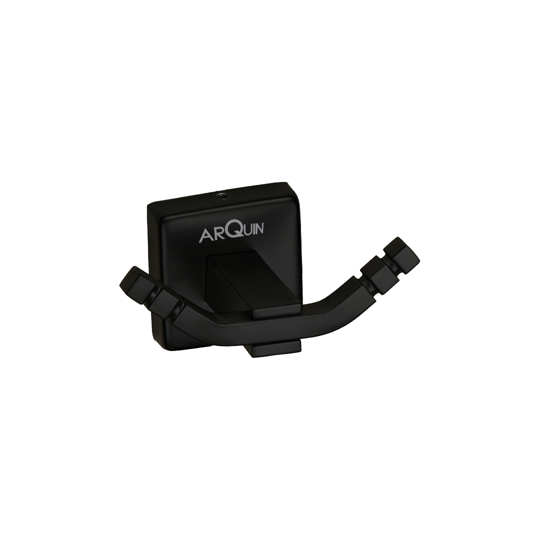 Arquin Stainless Steel Black Matt Robe/Towel Hook for Bathroom (9.1X5.4X4.6 CM)