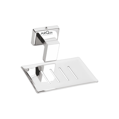 Stainless Steel Chrome Soap Dish Holder for Bathroom (12.4X12.3X5.4 CM)
