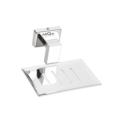Arquin Stainless Steel Chrome Soap Dish Holder for Bathroom (12.4X12.3X5.4 CM)