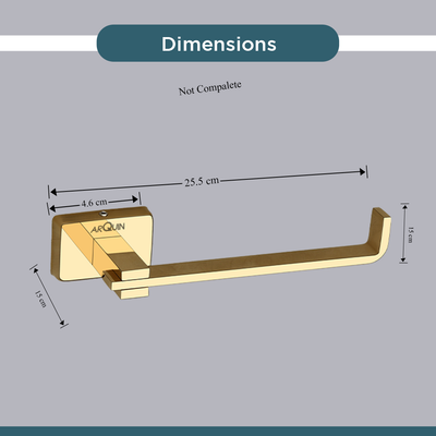 Stainless Steel Gold Toilet Paper Holder for Bathroom (17X5.2X4.3 CM)