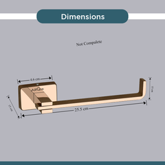 Arquin Stainless Steel Rose Gold Toilet Paper Holder for Bathroom (17X5.2X4.3 CM)