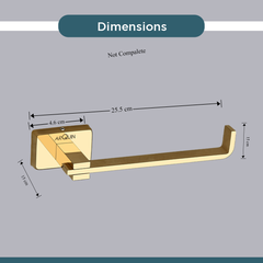 Arquin Stainless Steel Gold Toilet Paper Holder for Bathroom (17X5.2X4.3 CM)