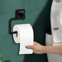 Arquin Stainless Steel Black Matt Toilet Paper Holder for Bathroom