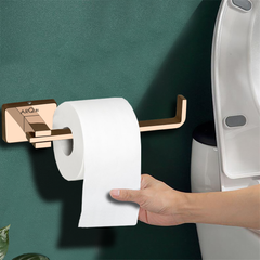 Arquin Stainless Steel Rose Gold Toilet Paper Holder for Bathroom (17X5.2X4.3 CM)