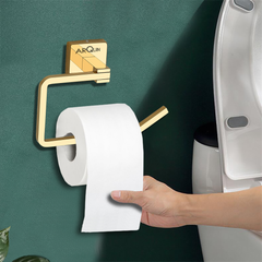 Arquin Stainless Steel Gold Toilet Paper Holder for Bathroom