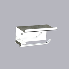 Arquin Stainless Steel Chrome Toilet Paper Holder for Bathroom (15X8.7X8.5 CM)