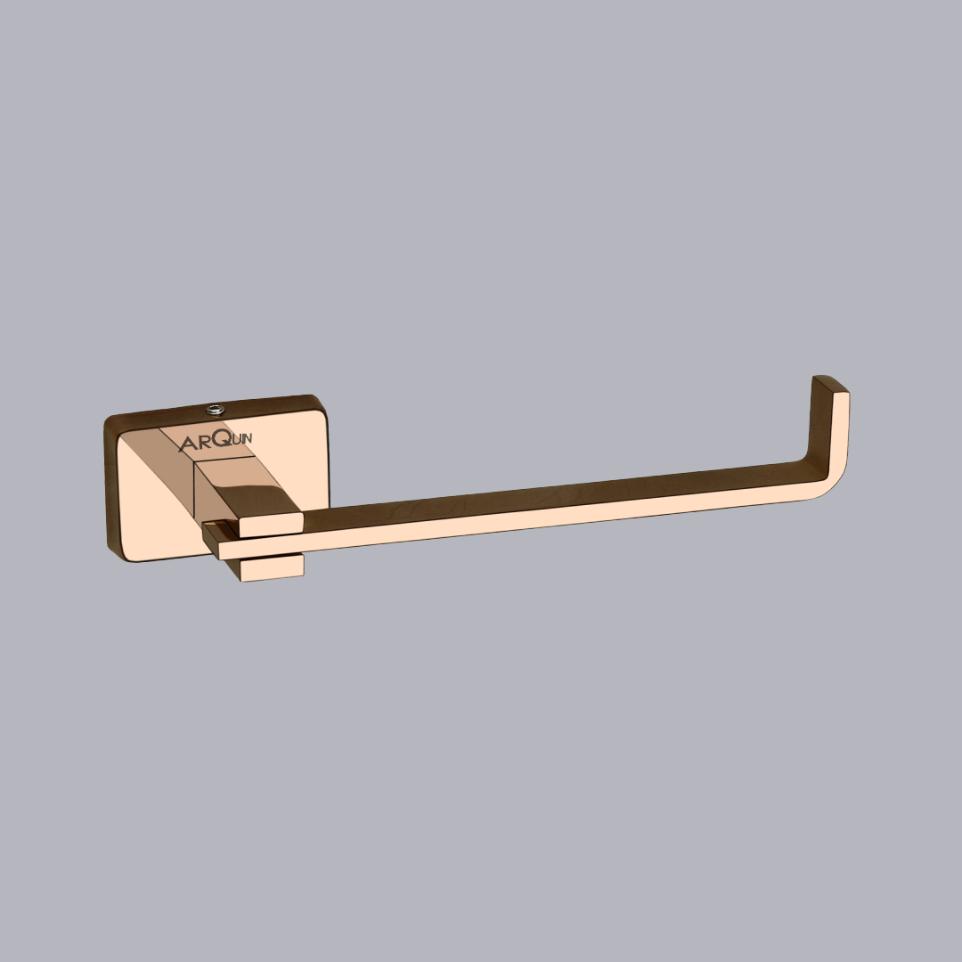 Arquin Stainless Steel Rose Gold Toilet Paper Holder for Bathroom (17X5.2X4.3 CM)
