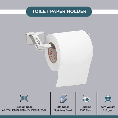 Stainless Steel Chrome Toilet Paper Holder for Bathroom (17X5.2X4.3 CM)