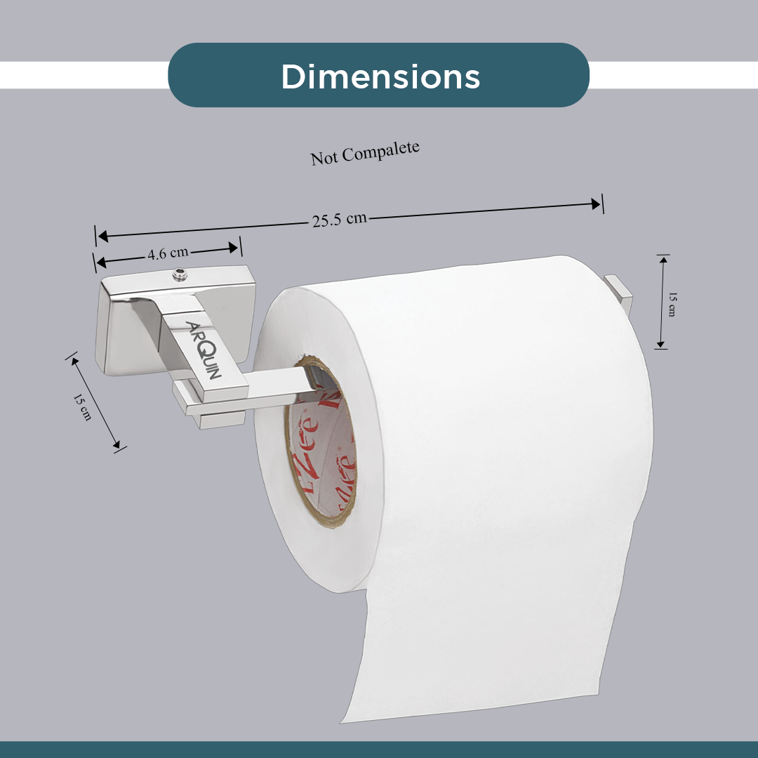 Stainless Steel Chrome Toilet Paper Holder for Bathroom (17X5.2X4.3 CM)