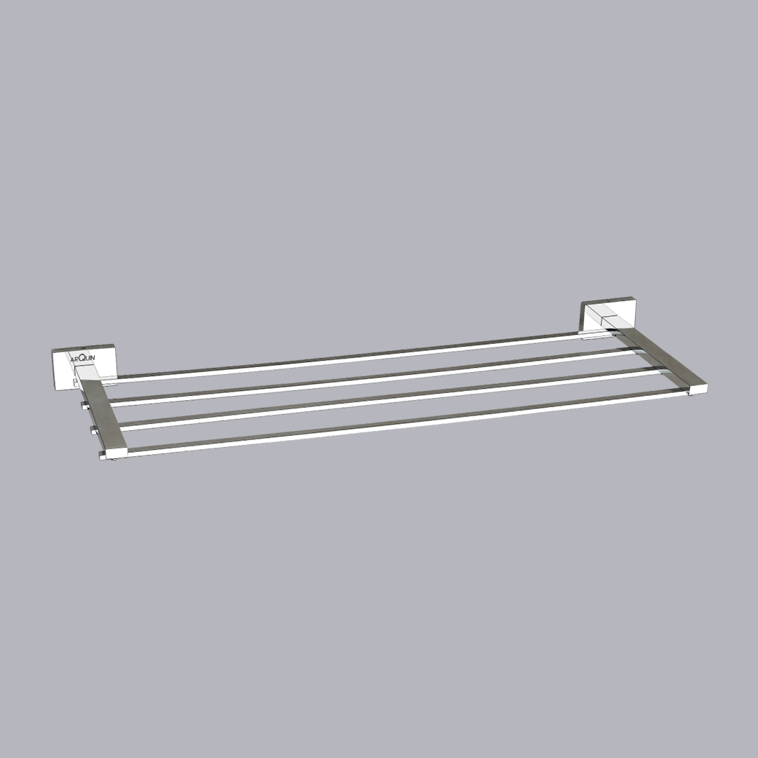 Arquin Stainless Steel Chrome Towel Rack for Bathroom (61X21X4 CM)