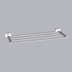 Arquin Stainless Steel Chrome Towel Rack for Bathroom (61X21X4 CM)