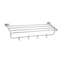 Arquin Stainless Steel Chrome Towel Rack for Bathroom (63.5X21.2X12.5 CM)