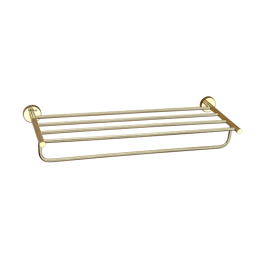 Arquin Stainless Steel Gold Towel Rack/Holder for Bathroom (63.5X22X10.5 CM)